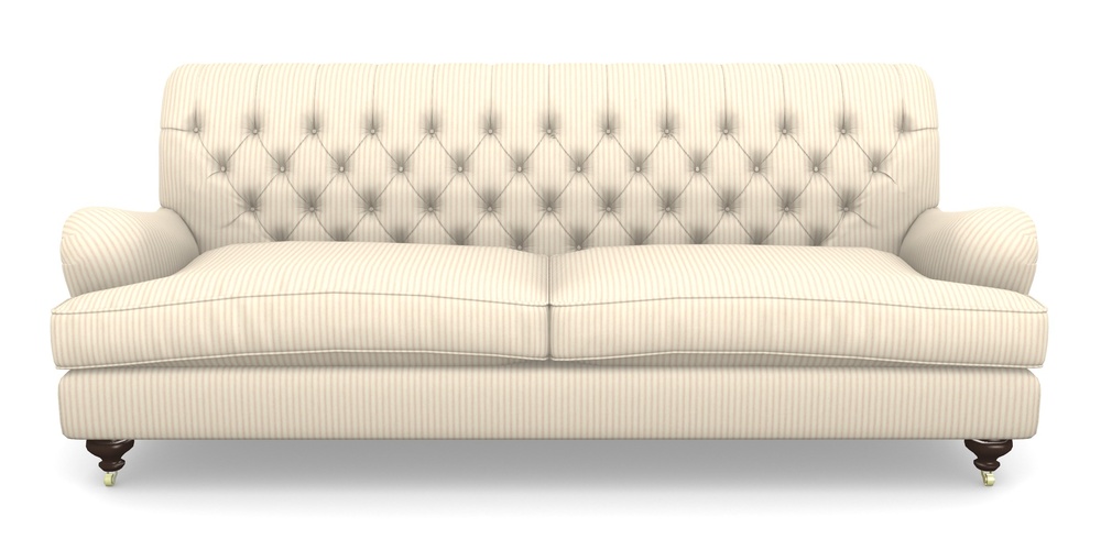 Product photograph of Chiddingfold 4 Seater Sofa In Cotton Stripe - Pink from Sofas and Stuff Limited