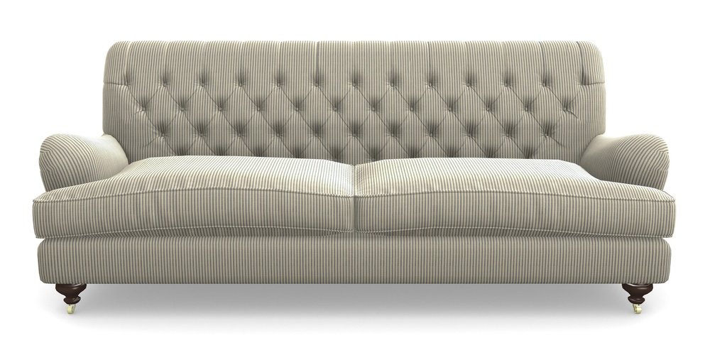 Product photograph of Chiddingfold 4 Seater Sofa In Cloth 21 - Simple Stripe - Bilberry from Sofas and Stuff Limited