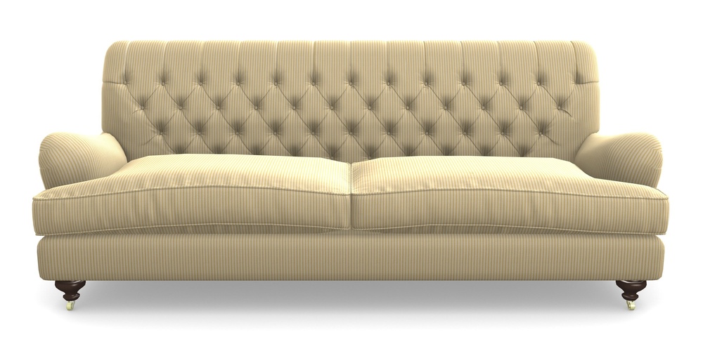 Product photograph of Chiddingfold 4 Seater Sofa In Cloth 21 - Simple Stripe - Canary from Sofas and Stuff Limited