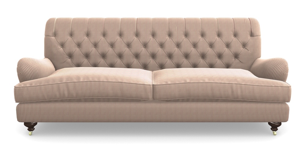 Product photograph of Chiddingfold 4 Seater Sofa In Cloth 21 - Simple Stripe - Cassis from Sofas and Stuff Limited