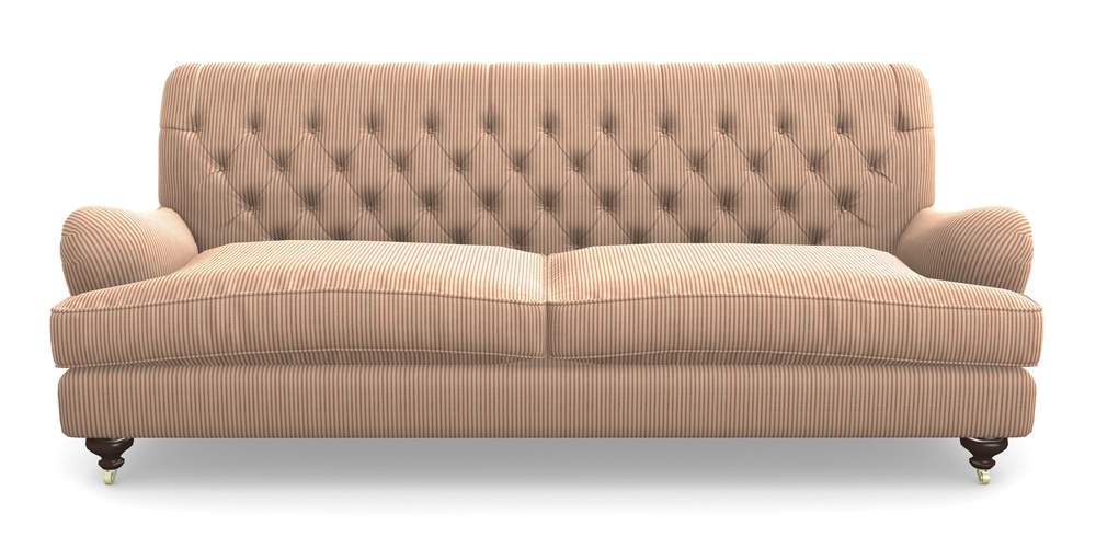 Product photograph of Chiddingfold 4 Seater Sofa In Cloth 21 - Simple Stripe - Ginger Snap from Sofas and Stuff Limited