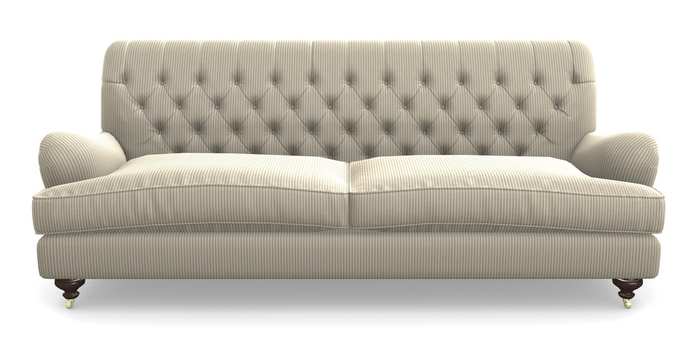 Product photograph of Chiddingfold 4 Seater Sofa In Cloth 21 - Simple Stripe - Magnesium from Sofas and Stuff Limited