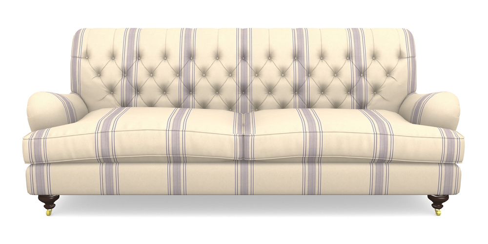 Product photograph of Chiddingfold 4 Seater Sofa In Cloth 22 - Racing Stripes Cheltenham - Blueberry from Sofas and Stuff Limited