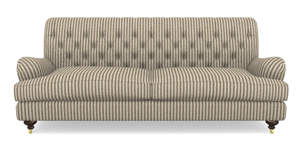 Product photograph of Chiddingfold 4 Seater Sofa In Cloth 22 - Pinstripe - Peat from Sofas and Stuff Limited