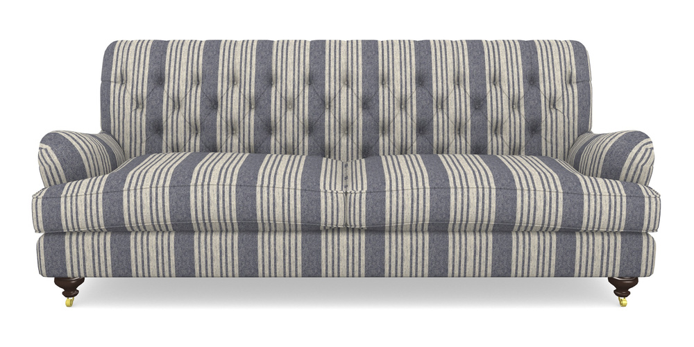 Product photograph of Chiddingfold 4 Seater Sofa In Cloth 22 - Bayadere - Deep Water from Sofas and Stuff Limited