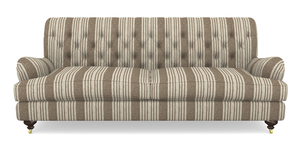 Product photograph of Chiddingfold 4 Seater Sofa In Cloth 22 - Bayadere - Peat from Sofas and Stuff Limited