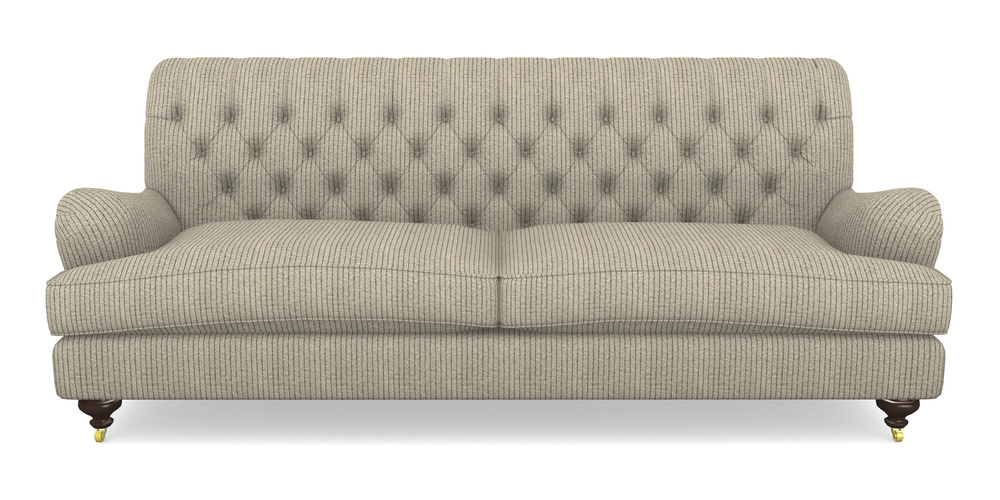 Product photograph of Chiddingfold 4 Seater Sofa In Cloth 20 - Design 5 - Black Stripe from Sofas and Stuff Limited