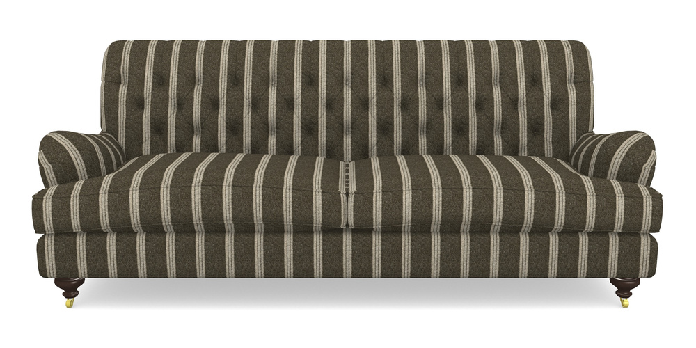 Product photograph of Chiddingfold 4 Seater Sofa In Cloth 20 - Design 2 - Olive Stripe from Sofas and Stuff Limited