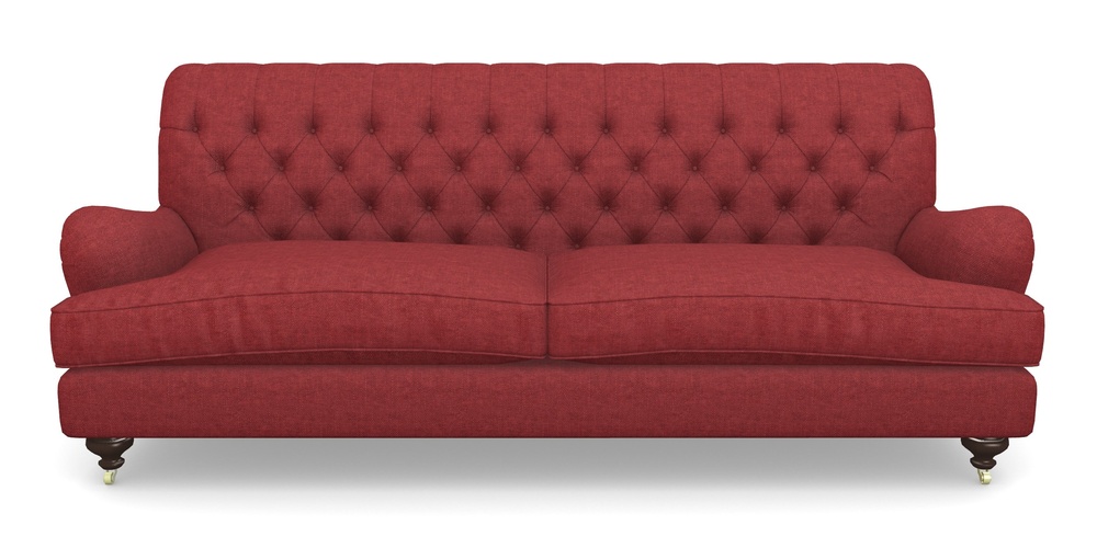 Product photograph of Chiddingfold 4 Seater Sofa In Easy Clean Plain - Claret from Sofas and Stuff Limited