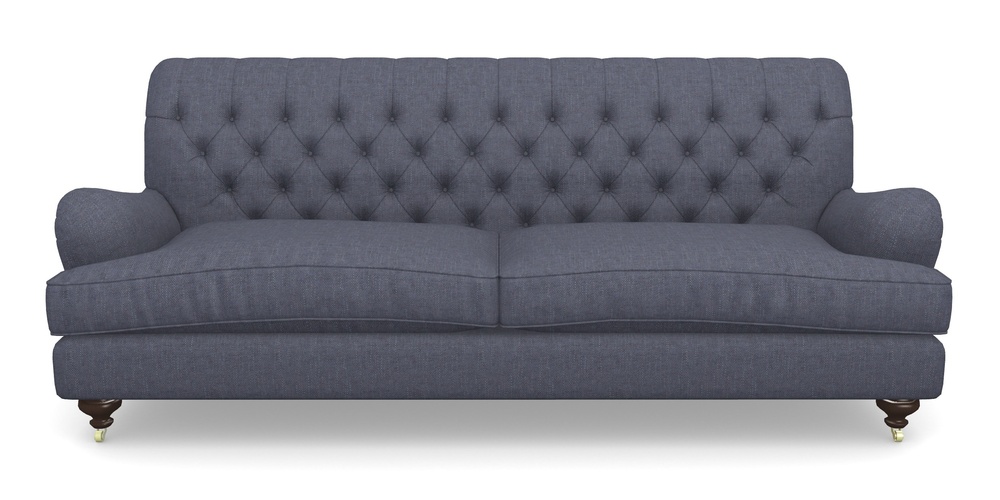 Product photograph of Chiddingfold 4 Seater Sofa In Easy Clean Plain - Navy from Sofas and Stuff Limited