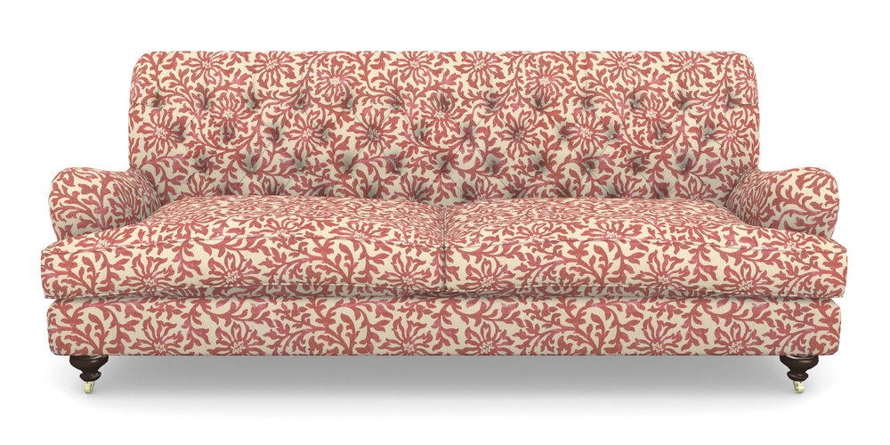 Product photograph of Chiddingfold 4 Seater Sofa In V A Brompton Collection - Floral Scroll - Chilli from Sofas and Stuff Limited