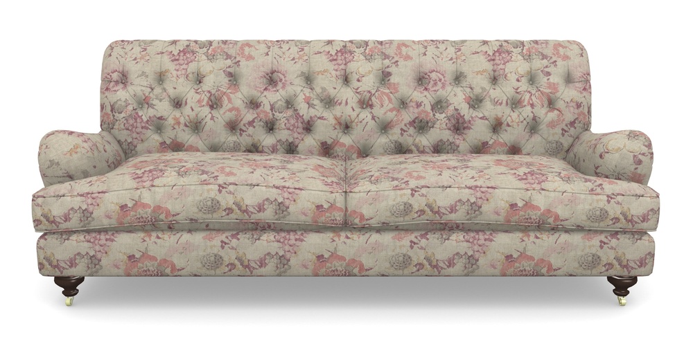 Product photograph of Chiddingfold 4 Seater Sofa In Floral Linen - Faith Antique Sangria from Sofas and Stuff Limited