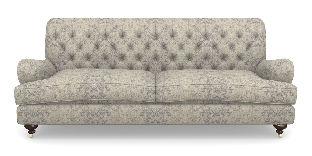 Product photograph of Chiddingfold 4 Seater Sofa In Grace Linen - Sapphire from Sofas and Stuff Limited