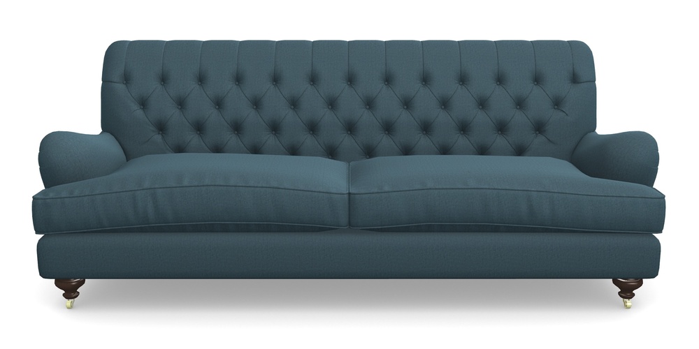 Product photograph of Chiddingfold 4 Seater Sofa In House Velvet - Petrol from Sofas and Stuff Limited