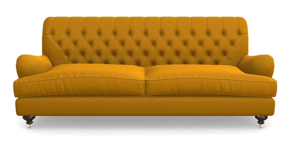 Product photograph of Chiddingfold 4 Seater Sofa In House Velvet - Saffron from Sofas and Stuff Limited