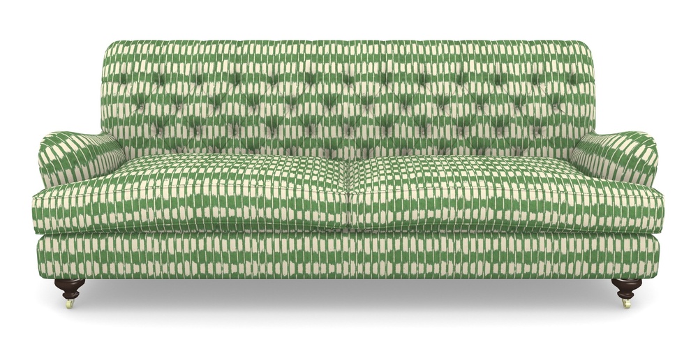 Product photograph of Chiddingfold 4 Seater Sofa In V A Brompton Collection - Ikat - Basil from Sofas and Stuff Limited