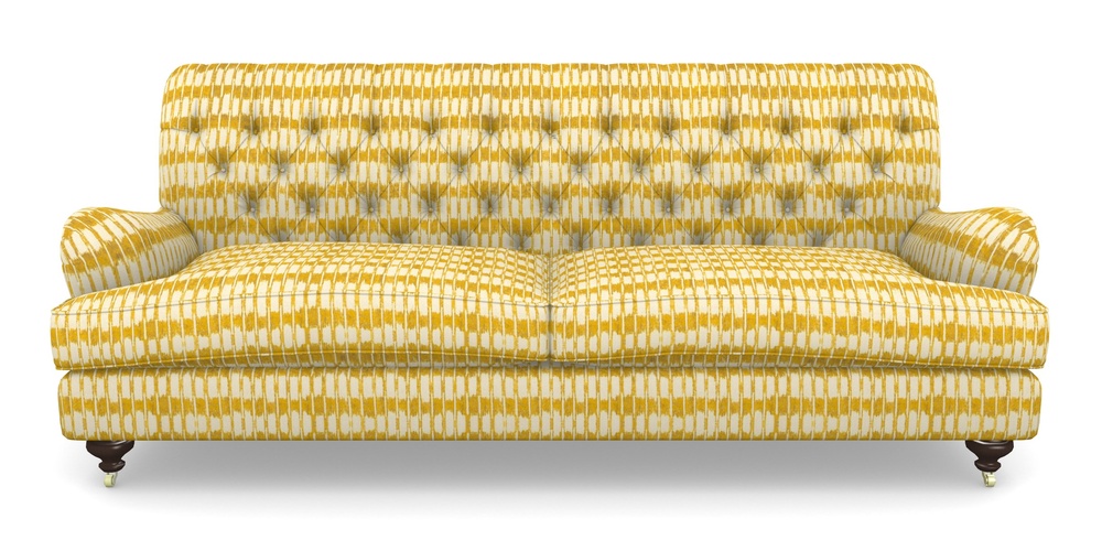 Product photograph of Chiddingfold 4 Seater Sofa In V A Brompton Collection - Ikat - Corn from Sofas and Stuff Limited