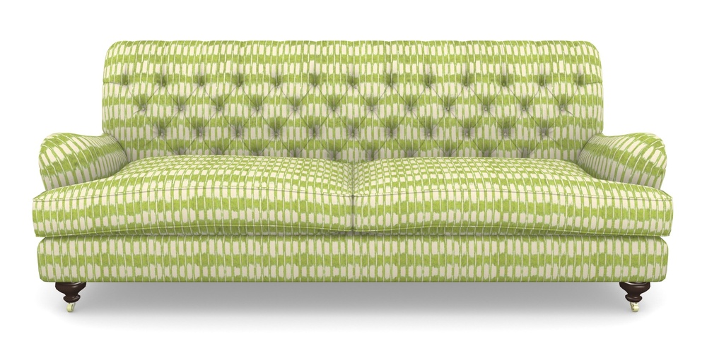 Product photograph of Chiddingfold 4 Seater Sofa In V A Brompton Collection - Ikat - Lime from Sofas and Stuff Limited