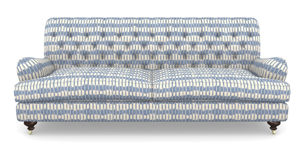 Product photograph of Chiddingfold 4 Seater Sofa In V A Brompton Collection - Ikat - Morning Blue from Sofas and Stuff Limited