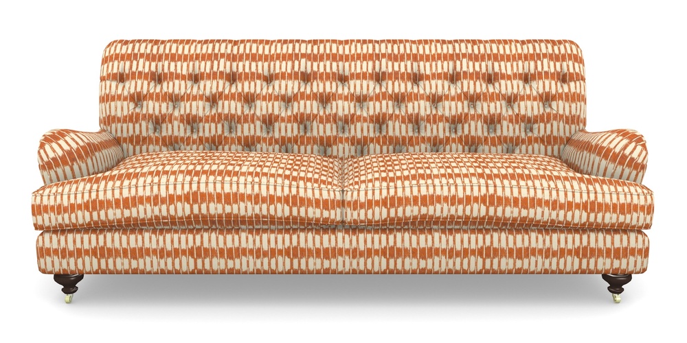 Product photograph of Chiddingfold 4 Seater Sofa In V A Brompton Collection - Ikat - Terracotta from Sofas and Stuff Limited