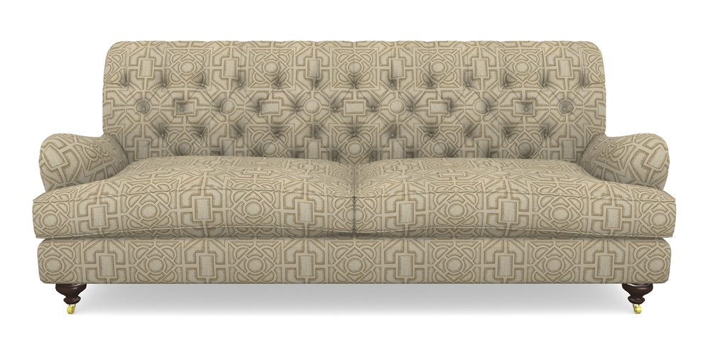 Product photograph of Chiddingfold 4 Seater Sofa In Rhs Collection - Large Knot Garden Linen - Gold from Sofas and Stuff Limited