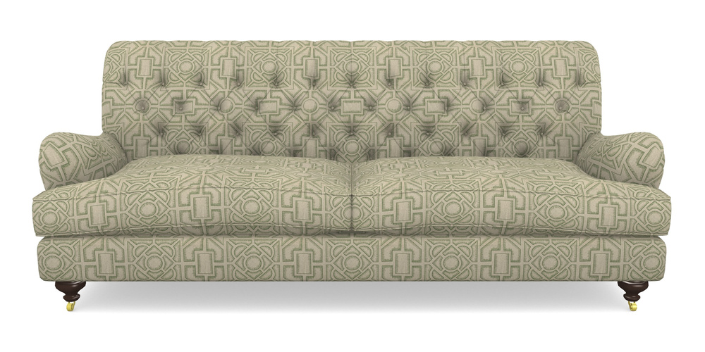 Product photograph of Chiddingfold 4 Seater Sofa In Rhs Collection - Large Knot Garden Linen - Green from Sofas and Stuff Limited