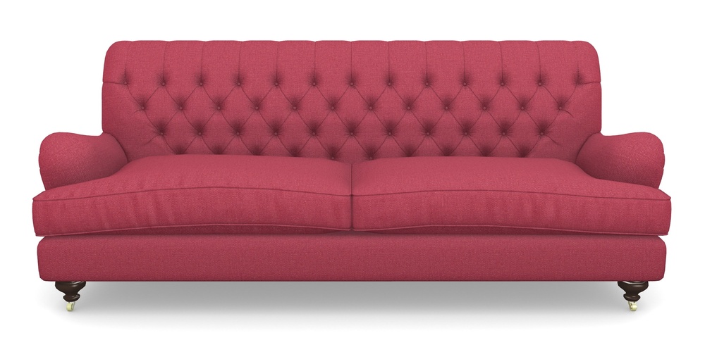 Product photograph of Chiddingfold 4 Seater Sofa In Plain Linen Cotton - Raspberry Jam from Sofas and Stuff Limited