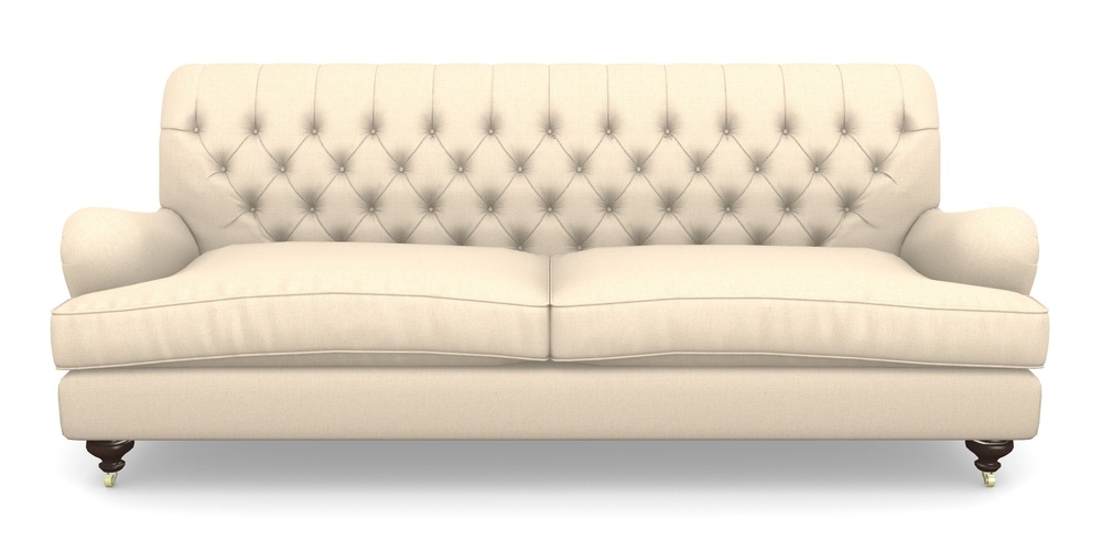 Product photograph of Chiddingfold 4 Seater Sofa In Plain Linen Cotton - Rice Pudding from Sofas and Stuff Limited