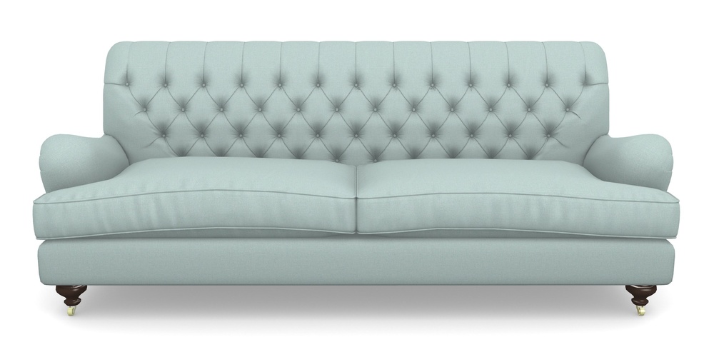 Product photograph of Chiddingfold 4 Seater Sofa In Plain Linen Cotton - Robins Egg from Sofas and Stuff Limited