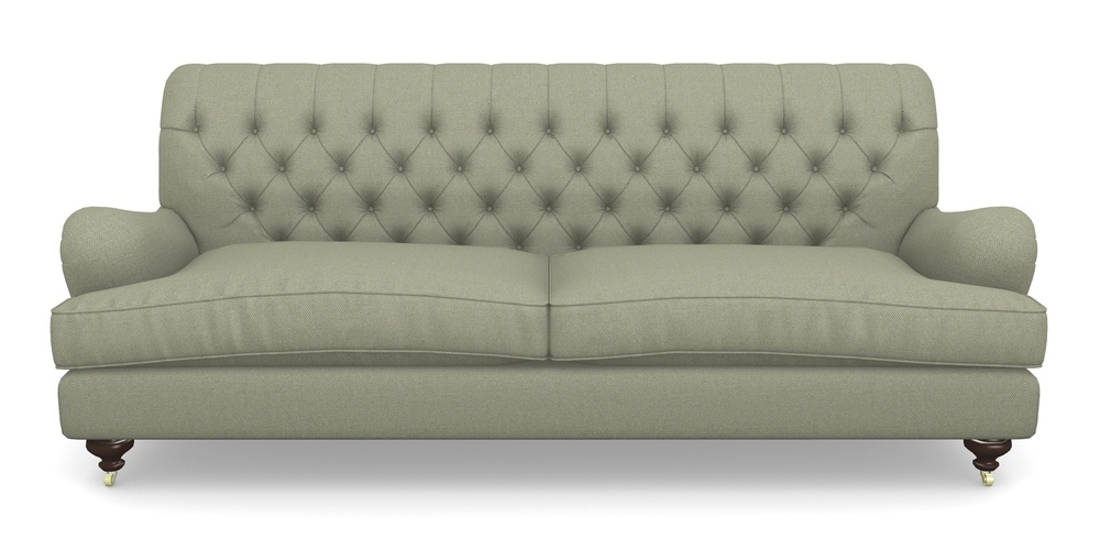 Product photograph of Chiddingfold 4 Seater Sofa In Plain Linen Cotton - Sage from Sofas and Stuff Limited