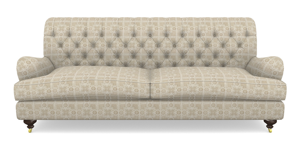 Product photograph of Chiddingfold 4 Seater Sofa In Rhs Collection - Small Knot Garden Cotton Weave - Gold from Sofas and Stuff Limited