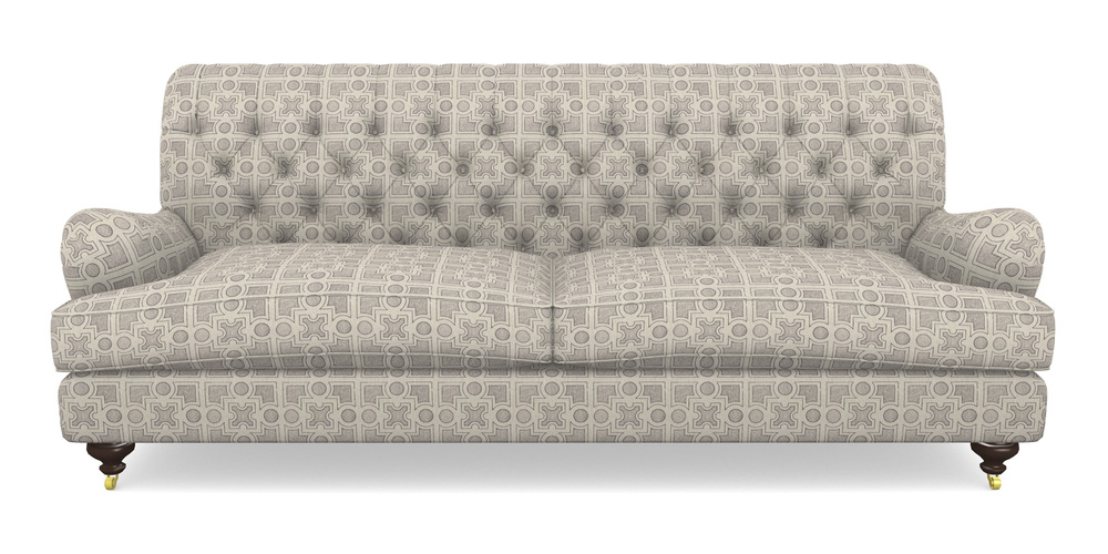 Product photograph of Chiddingfold 4 Seater Sofa In Rhs Collection - Small Knot Garden Cotton Weave - Grey from Sofas and Stuff Limited