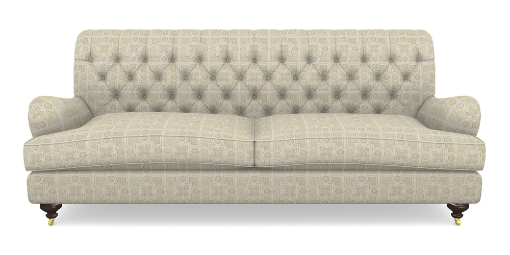 Product photograph of Chiddingfold 4 Seater Sofa In Rhs Collection - Small Knot Garden Cotton Weave - Olive from Sofas and Stuff Limited