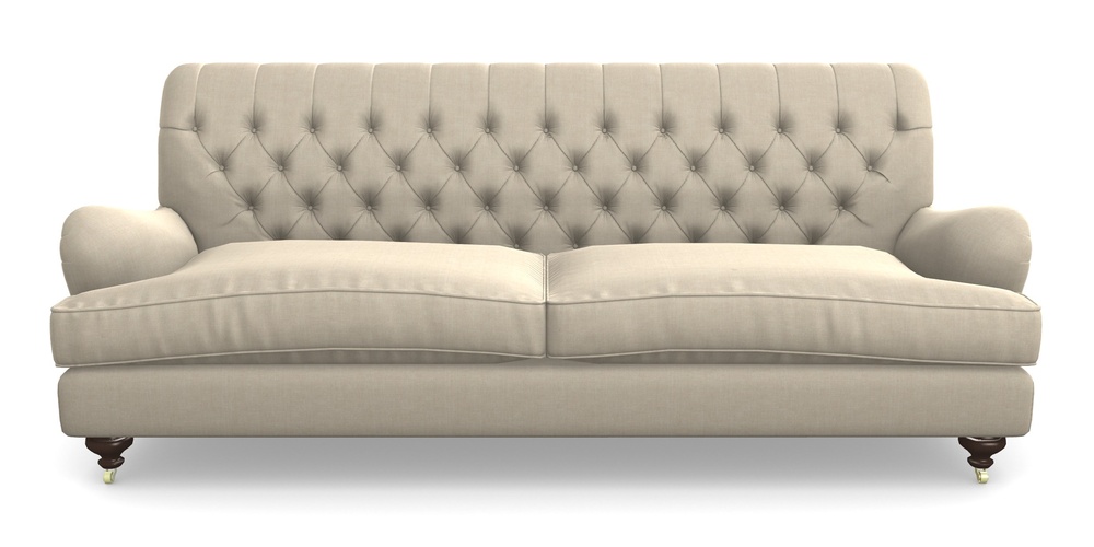 Product photograph of Chiddingfold 4 Seater Sofa In Super Soft Velvet - Hessian from Sofas and Stuff Limited