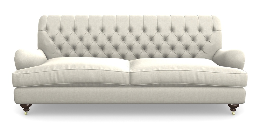 Product photograph of Chiddingfold 4 Seater Sofa In Super Soft Velvet - Linen from Sofas and Stuff Limited