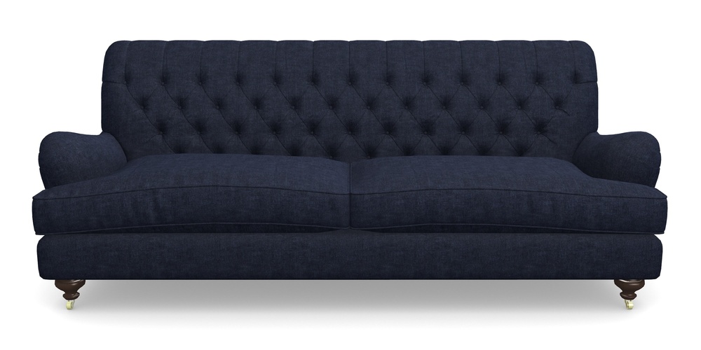 Product photograph of Chiddingfold 4 Seater Sofa In Super Soft Velvet - Navy from Sofas and Stuff Limited