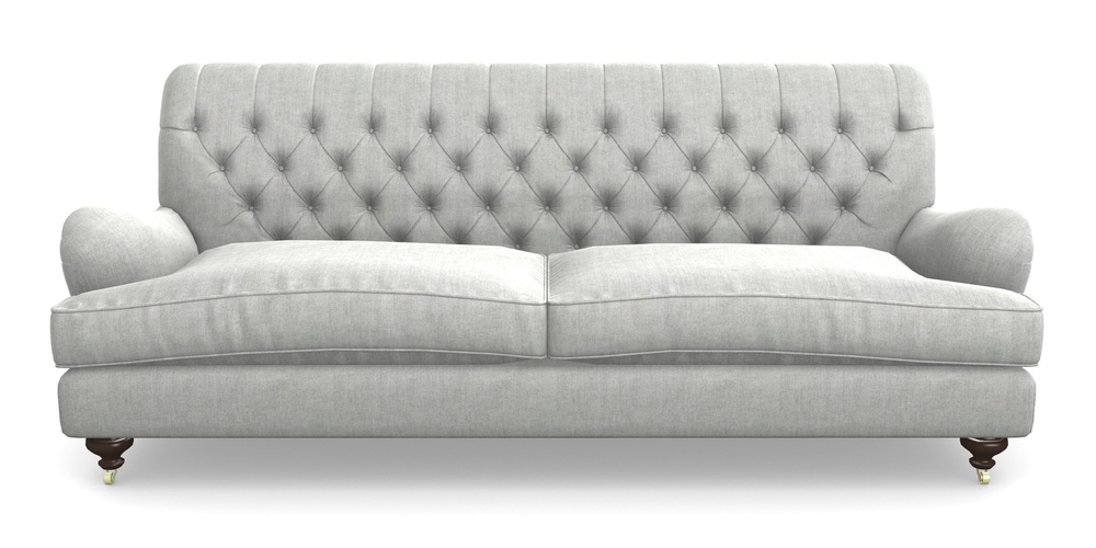 Product photograph of Chiddingfold 4 Seater Sofa In Super Soft Velvet - Silver from Sofas and Stuff Limited