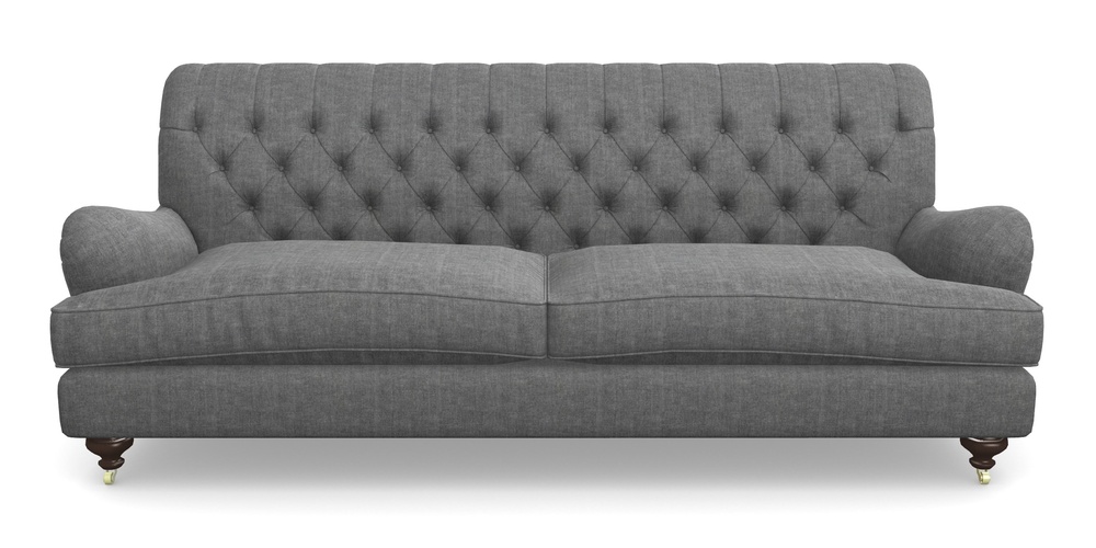 Product photograph of Chiddingfold 4 Seater Sofa In Super Soft Velvet - Steel from Sofas and Stuff Limited