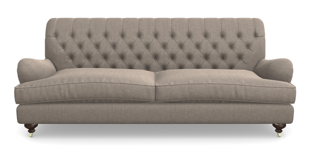 Product photograph of Chiddingfold 4 Seater Sofa In Super Soft Velvet - Wicker from Sofas and Stuff Limited