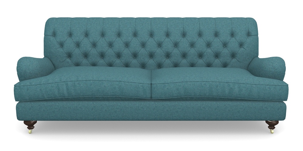 Product photograph of Chiddingfold 4 Seater Sofa In Soft Wool - Cerulean from Sofas and Stuff Limited