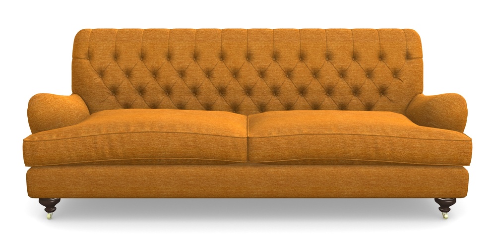 Product photograph of Chiddingfold 4 Seater Sofa In Textured Velvet - Turmeric from Sofas and Stuff Limited