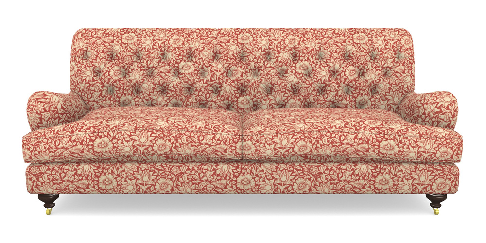 Product photograph of Chiddingfold 4 Seater Sofa In William Morris Collection - Mallow - Madder from Sofas and Stuff Limited