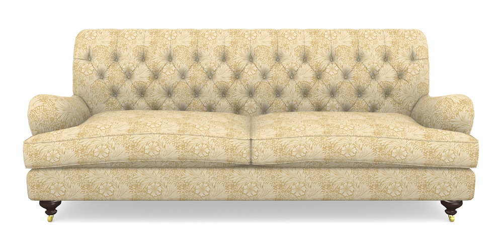 Product photograph of Chiddingfold 4 Seater Sofa In William Morris Collection - Marigold - Lichen Cowslip from Sofas and Stuff Limited