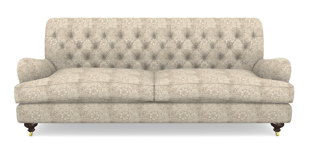 Product photograph of Chiddingfold 4 Seater Sofa In William Morris Collection - Marigold - Linen Ivory from Sofas and Stuff Limited