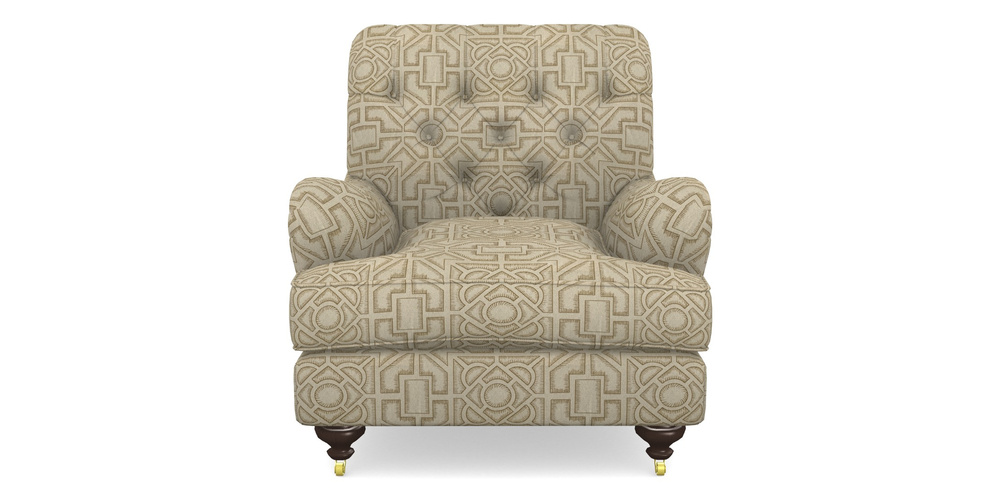 Product photograph of Chiddingfold Chair In Rhs Collection - Large Knot Garden Linen - Gold from Sofas and Stuff Limited