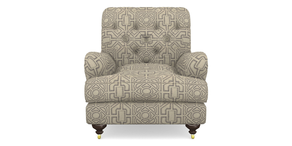 Product photograph of Chiddingfold Chair In Rhs Collection - Large Knot Garden Linen - Grey from Sofas and Stuff Limited