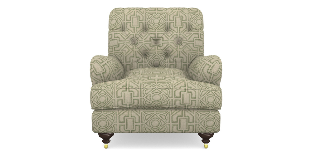 Product photograph of Chiddingfold Chair In Rhs Collection - Large Knot Garden Linen - Green from Sofas and Stuff Limited