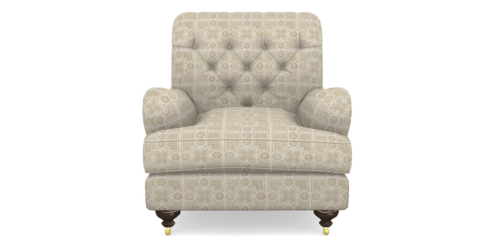 Product photograph of Chiddingfold Chair In Rhs Collection - Small Knot Garden Cotton Weave - Gold from Sofas and Stuff Limited