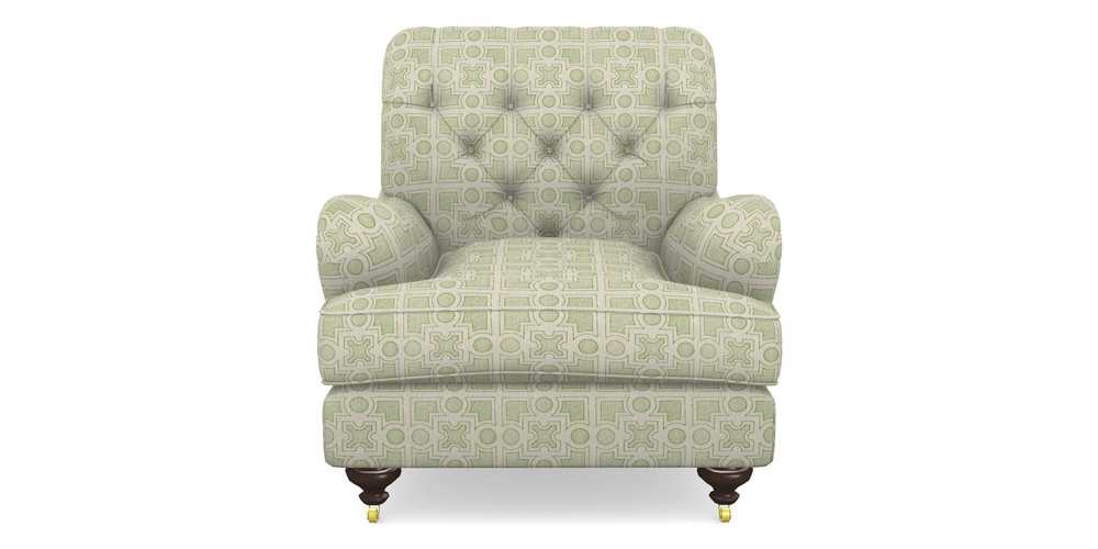 Product photograph of Chiddingfold Chair In Rhs Collection - Small Knot Garden Cotton Weave - Green from Sofas and Stuff Limited