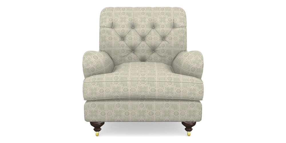 Product photograph of Chiddingfold Chair In Rhs Collection - Small Knot Garden Cotton Weave - Pistachio from Sofas and Stuff Limited